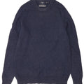 Superdry Herre sweater med rund hals, stor marineblå lammeuld