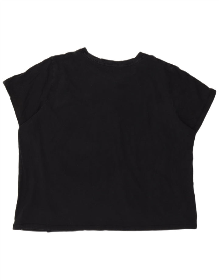 Levi's Dame T-Shirt Top UK 20 2XL Sort Bomuld