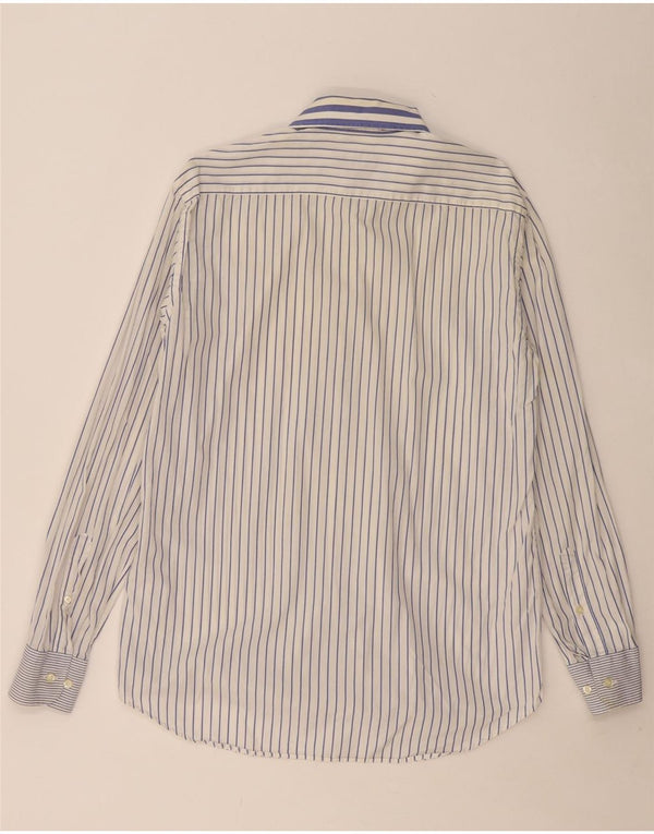 ETRO Mens Milano Shirt Size 41 Medium White Striped Cotton