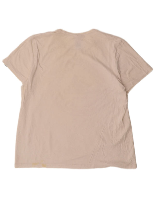 Adidas Herre grafisk T-shirt Top XL Off White Bomuld