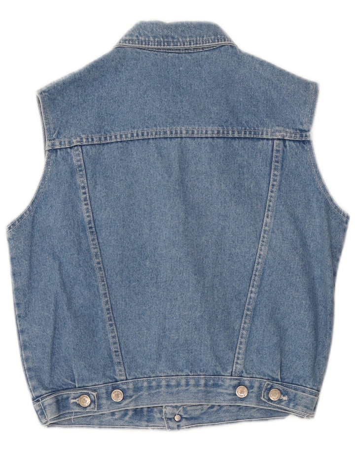 Vintage drenge denim Gilet 10-11 år blå bomuld