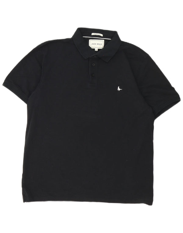 Jack Wills Herre Classic Fit Polo Shirt XL Sort Bomuld
