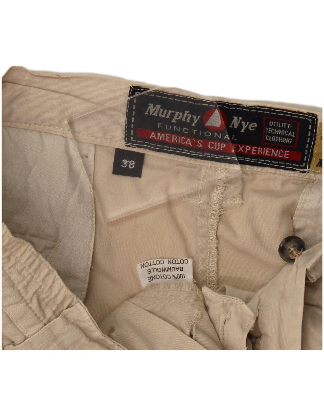 Murphy & Nye Herre Cargo Shorts W38 XL Beige Bomuld