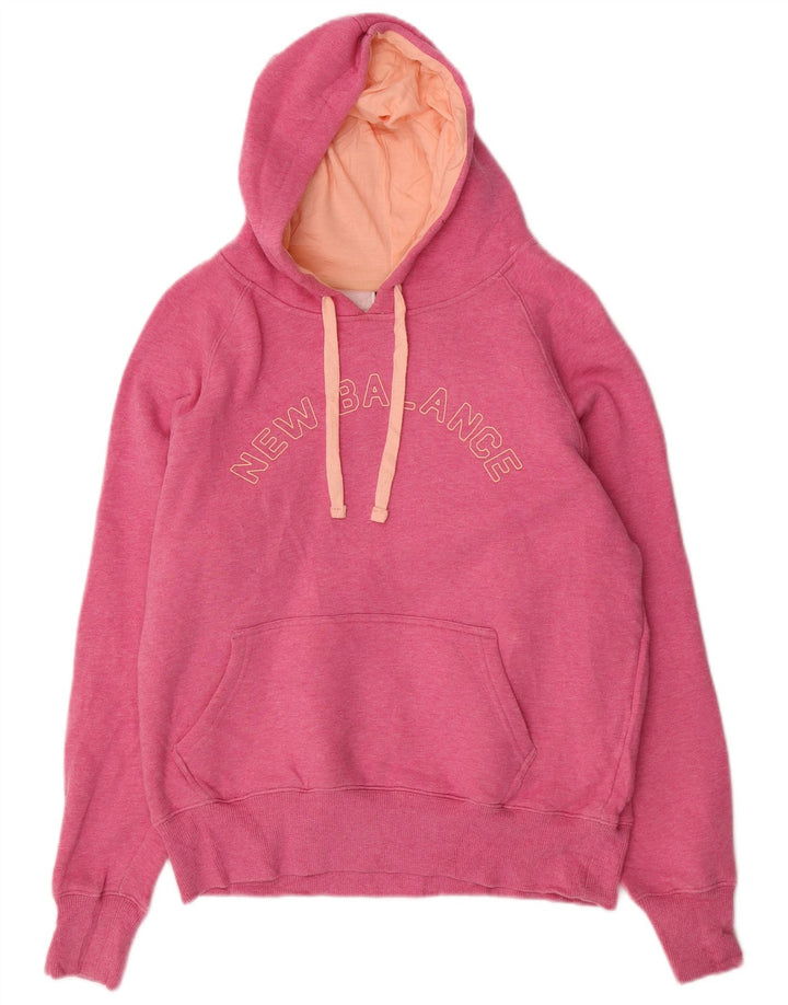 NEW BALANCE Grafisk hættetrøje til kvinder UK 16 Large Pink Bomuld