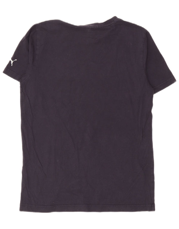 Puma Herre Red Bull Graphic T-Shirt Top Medium Navy Blue