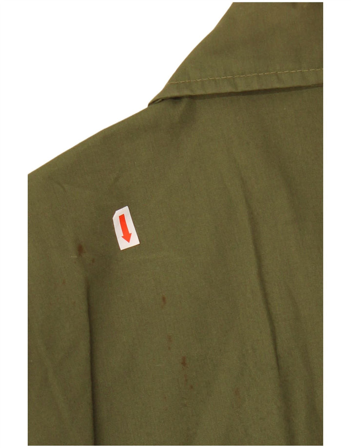 VINTAGE Herre Utility Jacket UK 36 Small Khaki Polyester