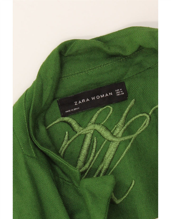 Zara Dame 1-knaps blazerjakke UK 12 Medium Green