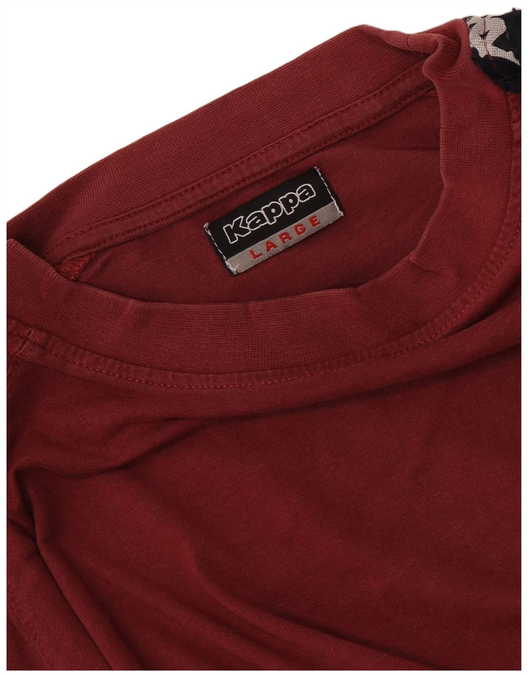 Kappa Mens Graphic T-Shirt Top Large Maroon Colourblock