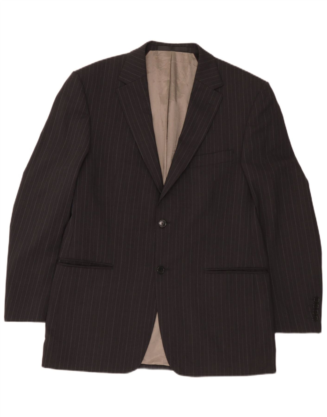 Marks & Spencer Herre 2-knaps blazerjakke UK 40 Medium Grey Pinstripe