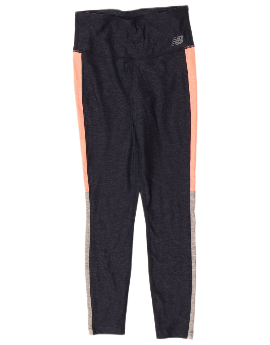 New Balance Dame Leggings UK 8 Small Navy Blue Colourblock Polyester