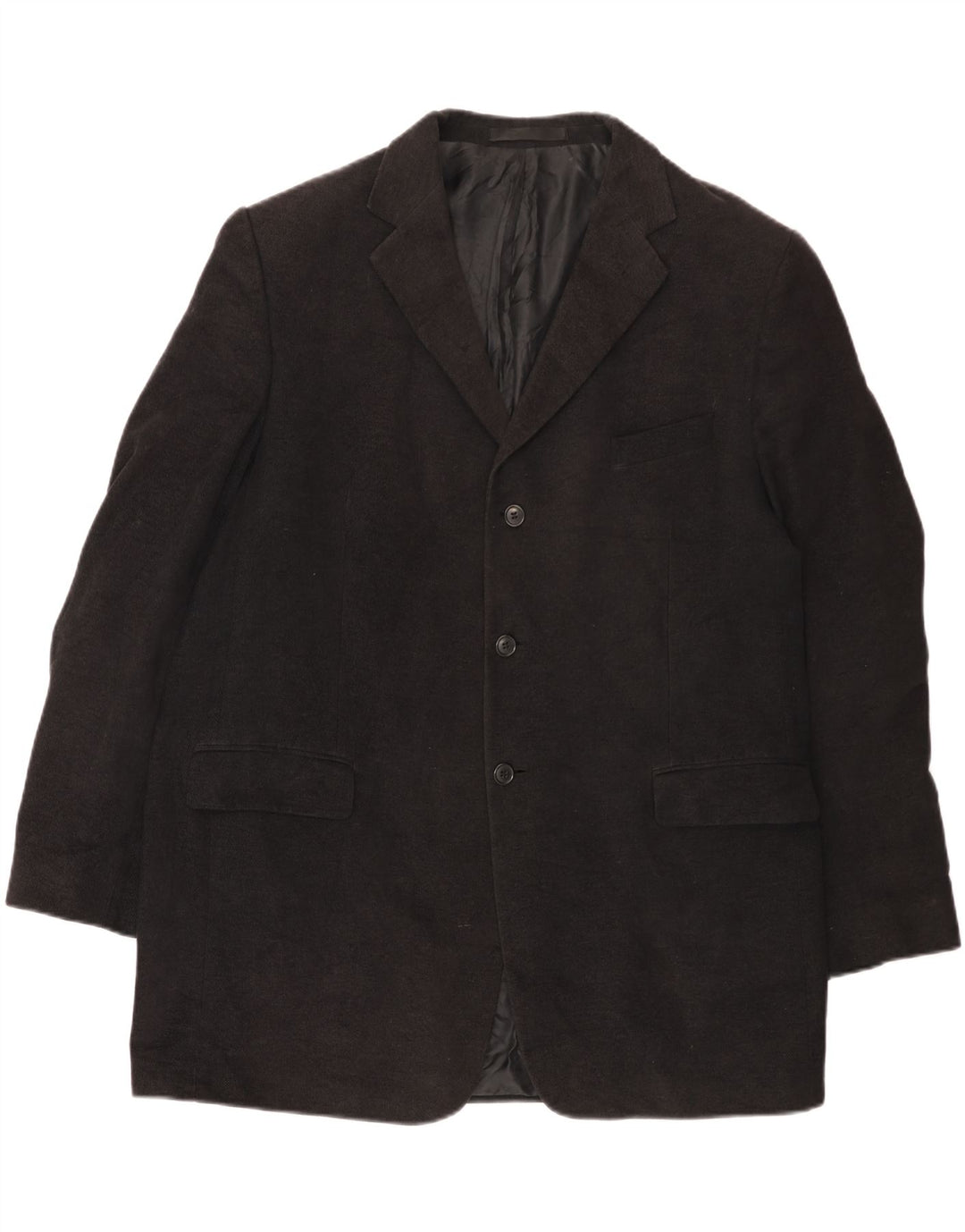 Marks & Spencer Herre 3-knaps blazerjakke UK 46 XL Sort bomuld