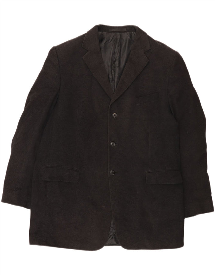 Marks & Spencer Herre 3-knaps blazerjakke UK 46 XL Sort bomuld