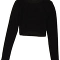 Zara Dame Crop Top Langærmet UK 8 Lille Sort