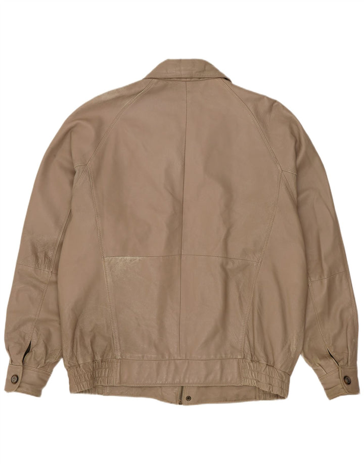 Vintage herre læderjakke UK 42 XL Beige