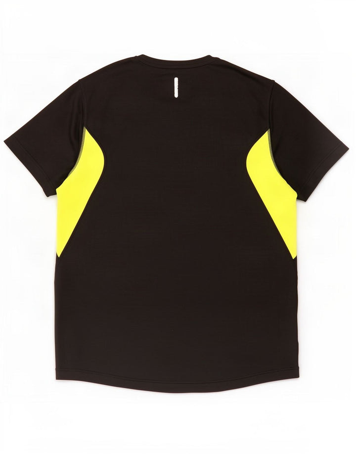 Reebok Herre T-Shirt Top Medium Sort Colourblock Polyester
