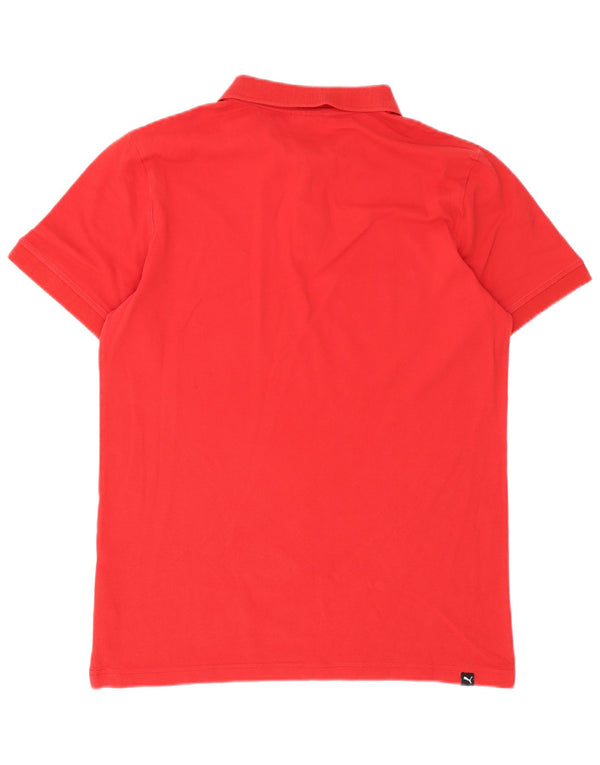 Puma Mens Polo Shirt Medium Red Cotton