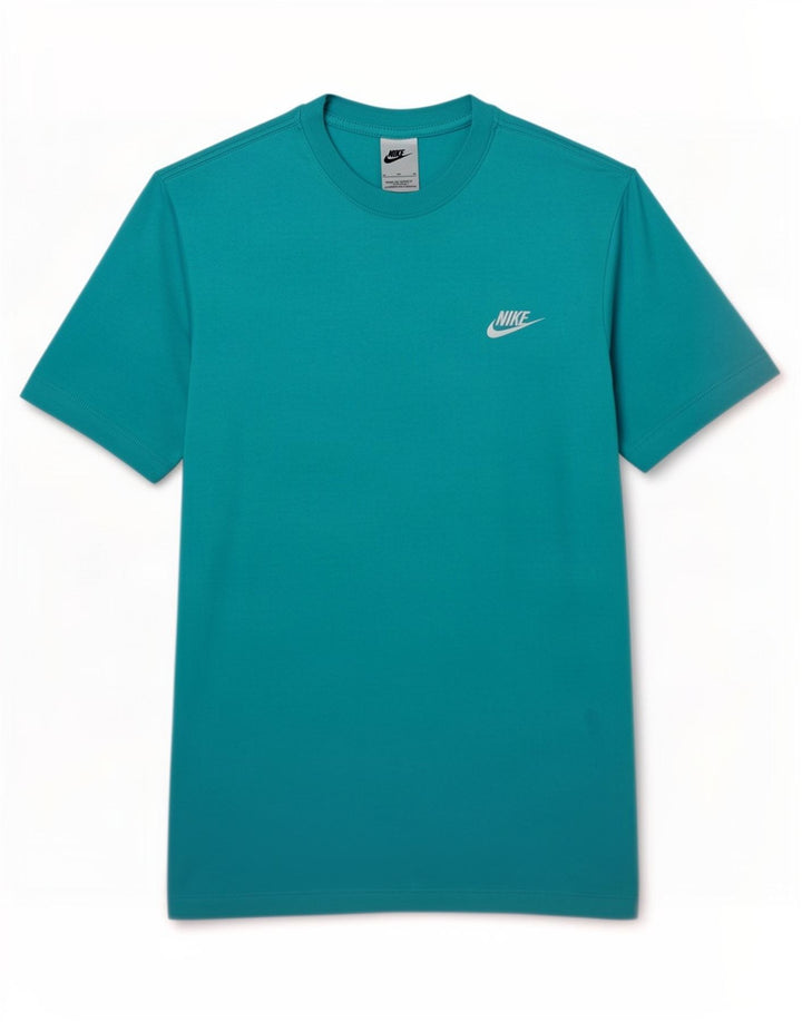 Nike T-shirt top mellemblå bomuld til mænd