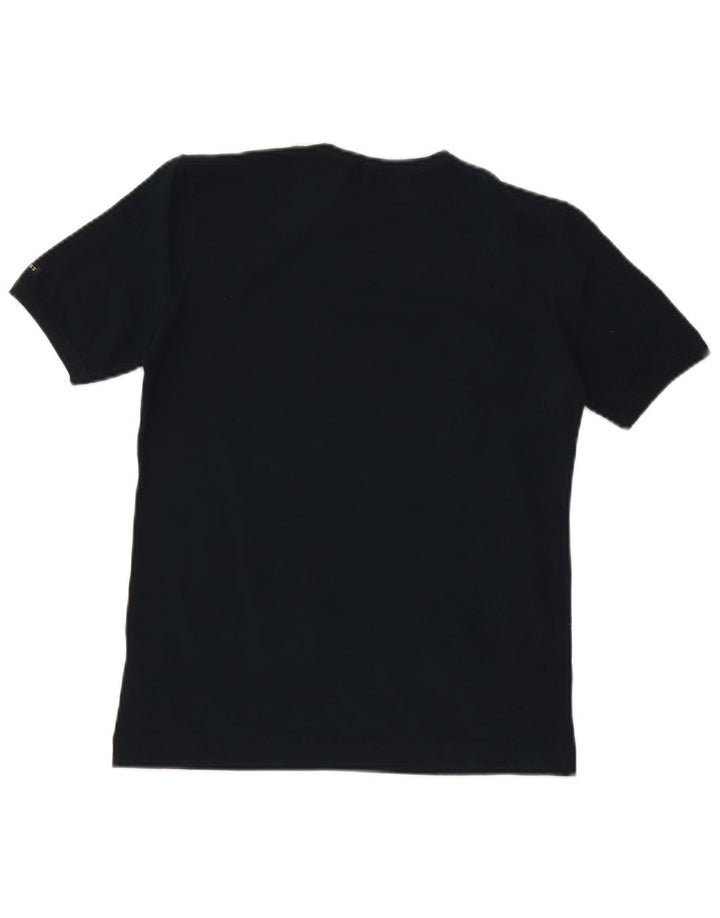 GUESS T-shirt top til kvinder UK 12 Mellem marineblå bomuld