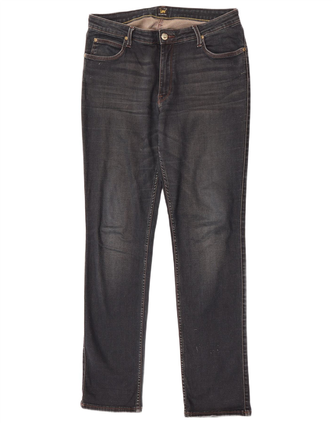 Lee Herre Marion Straight Jeans W33 L33 Marineblå Bomuld