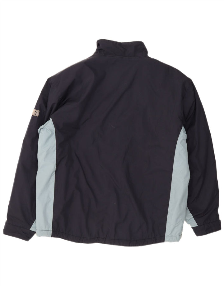 Puma Herre Windbreaker Jacket UK 42 XL Navy Blue Colourblock Polyester