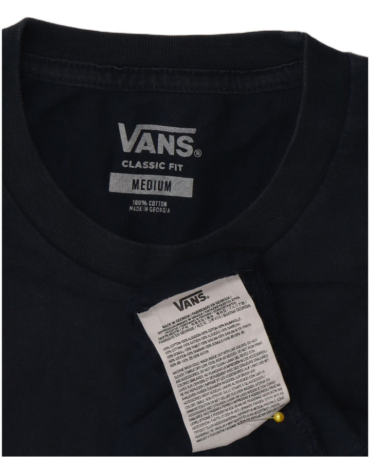 Vans Herre Classic Fit T-Shirt Top Medium Marineblå Bomuld