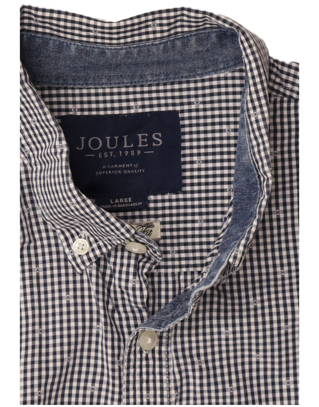 Joules herreskjorte stor marineblå Gingham