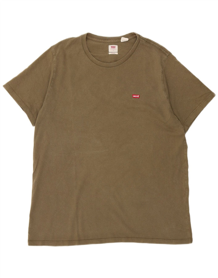 Levi's Herre Standard T-Shirt Top Stor Khaki Bomuld