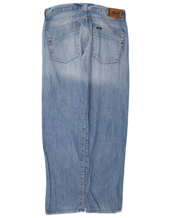 Lee Mens Ripley Slash Straight Jeans W31 L34 Blue Cotton
