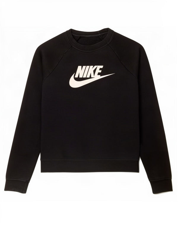 Nike Womens Grafisk Oversized Sweatshirt Jumper UK 10 Small Black Bomuld