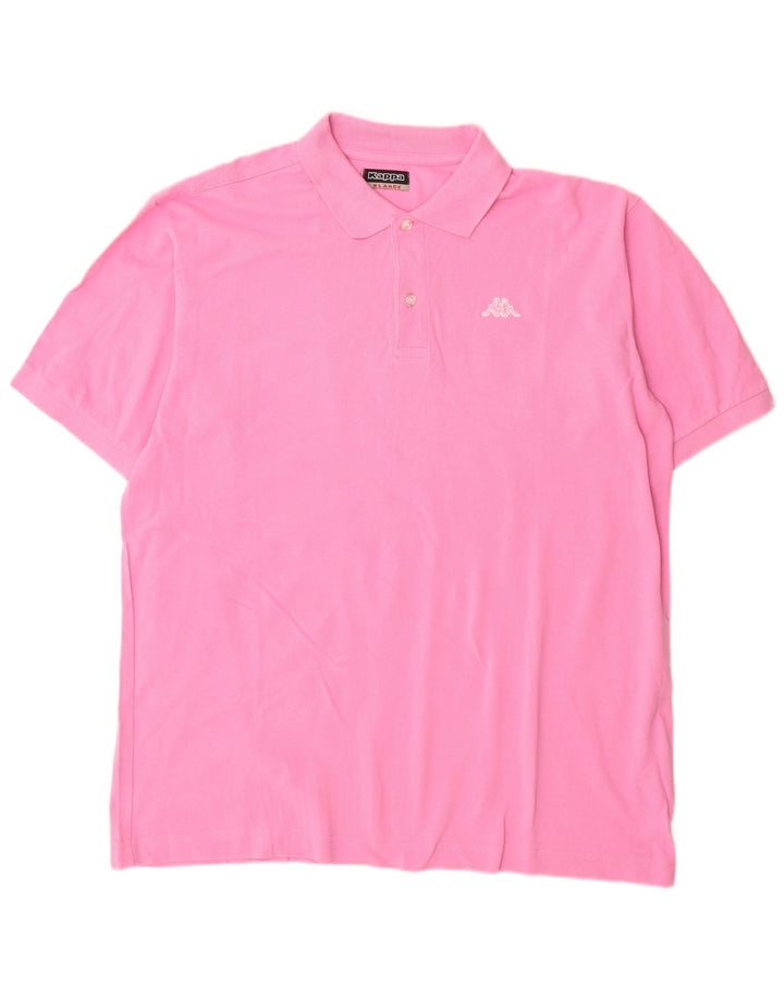 Kappa herre poloshirt XL Pink bomuld