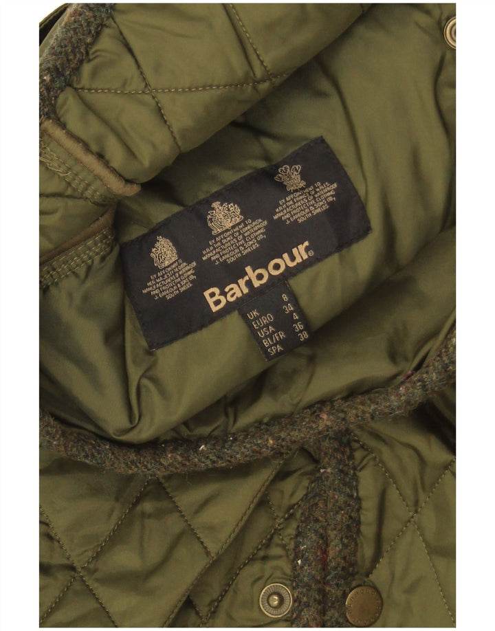 Barbour Quiltet jakke til kvinder UK 8 Small Khaki