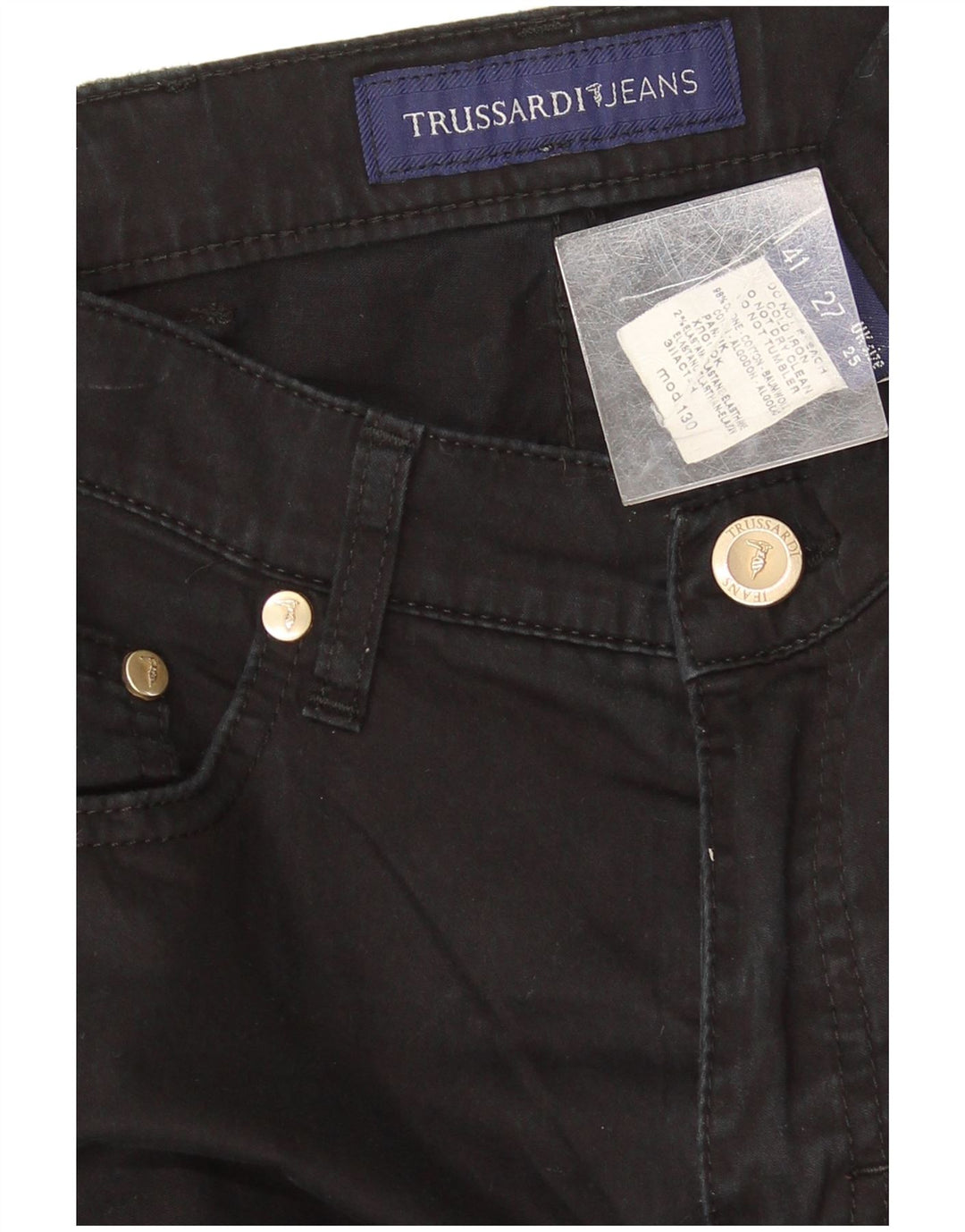 Trussardi Straight Jeans til mænd W25 L32 sort bomuld