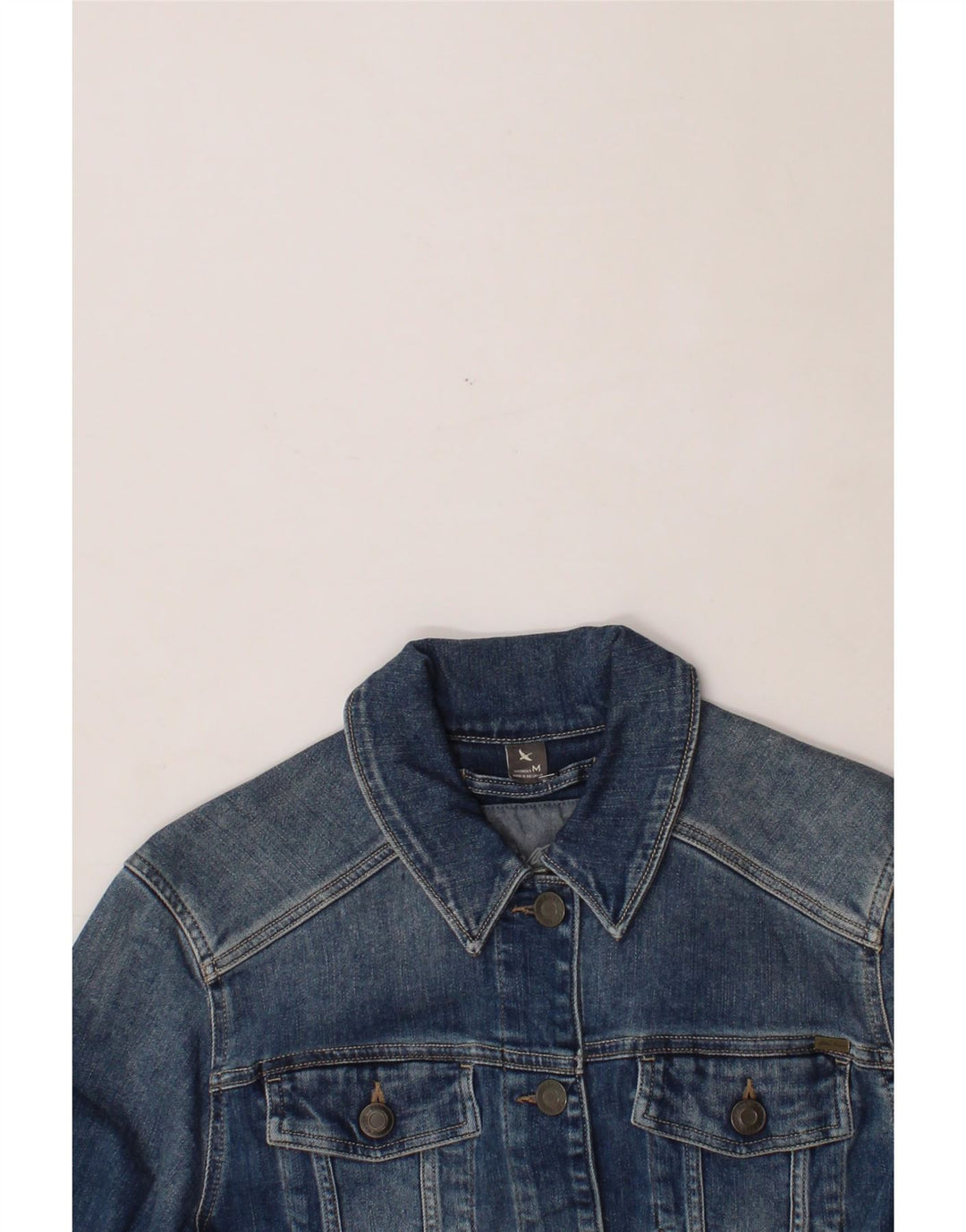 EDDIE BAUER Womens Denim Jacket UK 14 Medium Blue Cotton Vintage Eddie Bauer and Second-Hand Eddie Bauer from Messina Hembry 