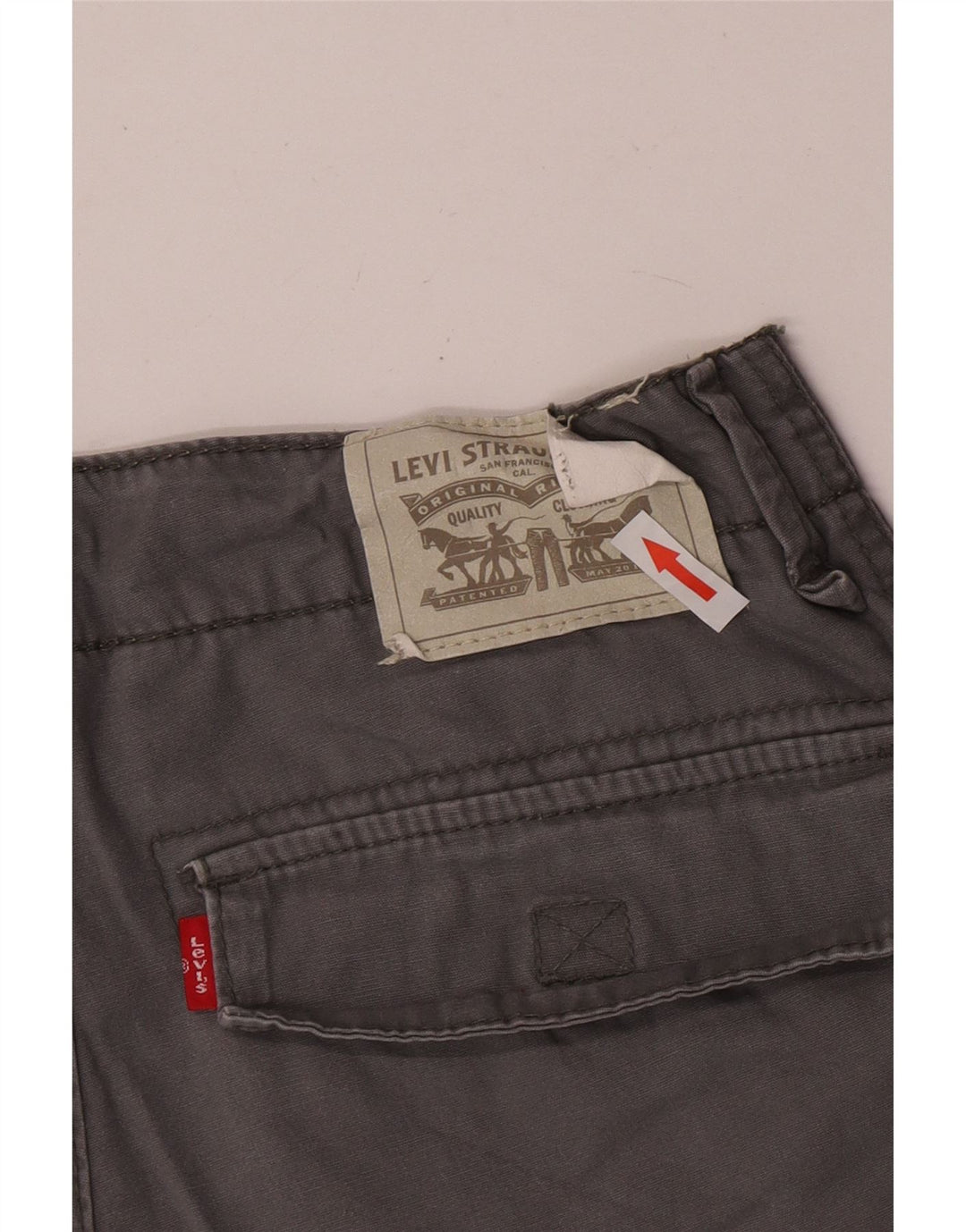 Levi's Boys Cargo Shorts 13-14 år W27 Grå Bomuld