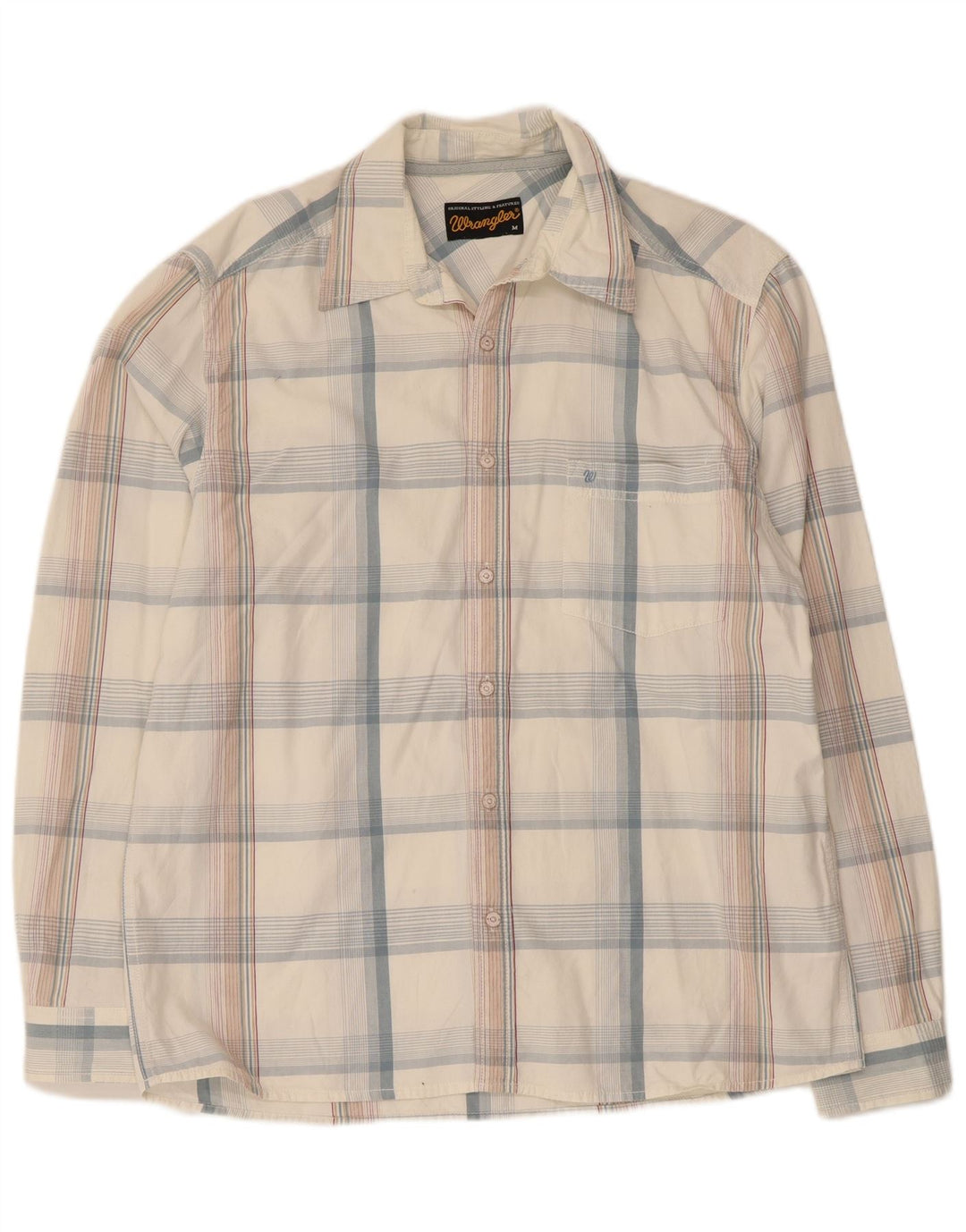 Wrangler Herreskjorte Medium hvid ternet bomuld