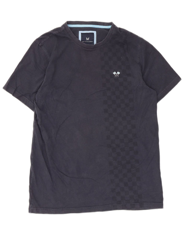 Crew Clothing Mens Graphic T-Shirt Top Medium Navy Blue Geometric Cotton