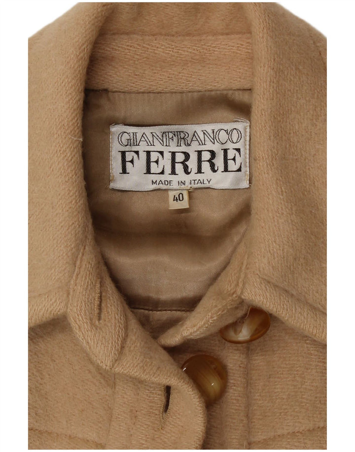 Gianfranco Ferre Dame Oversized Overfrakke IT 40 Small Beige