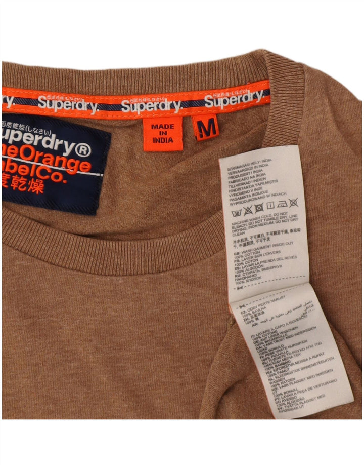 Superdry T-shirt top til mænd mellem brun bomuld