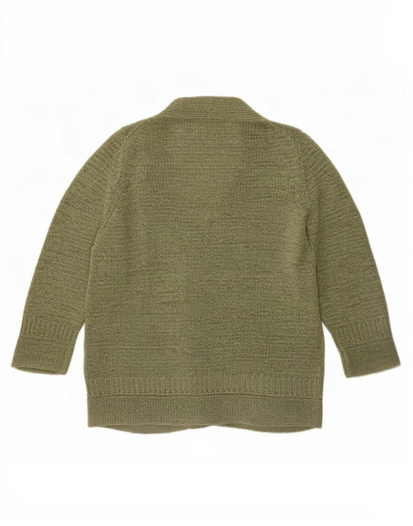 Marks & Spencer dame cardigan sweater med 3/4 ærmer UK 12 Medium Khaki