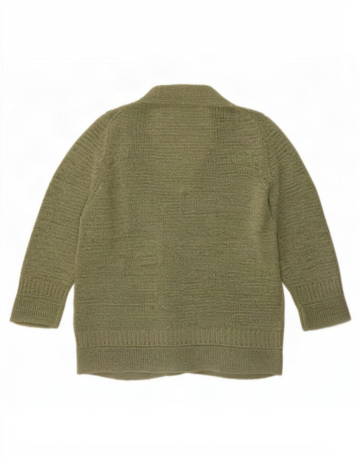 Marks & Spencer dame cardigan sweater med 3/4 ærmer UK 12 Medium Khaki