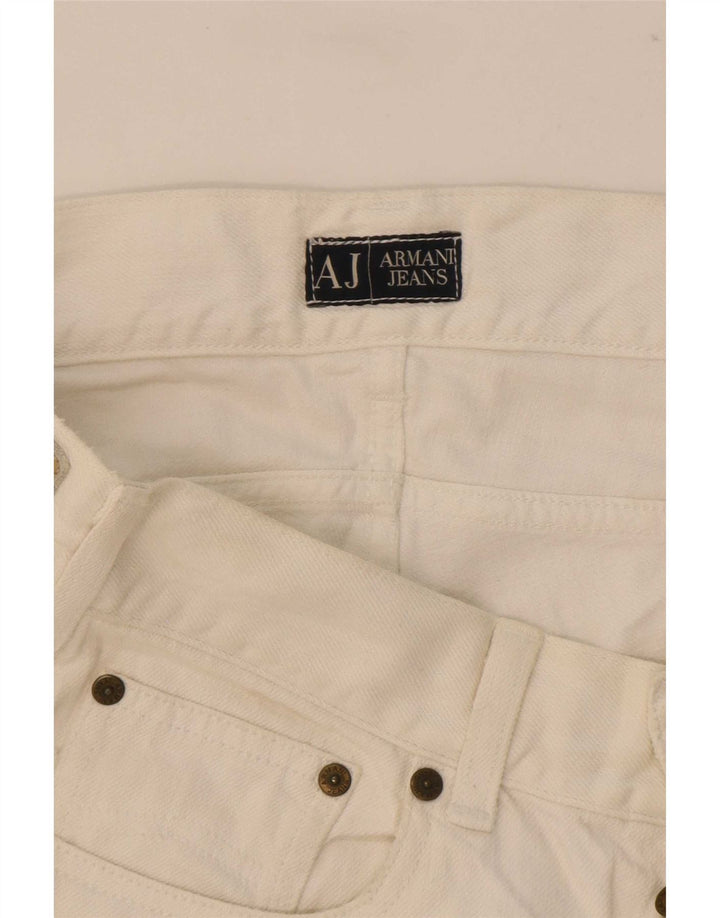 Armani Herre Denim Shorts Medium W30 Hvid Bomuld