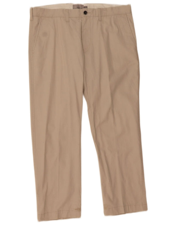 Marks & Spencer Straight Chino Bukser til mænd W36 L26 Beige Bomuld