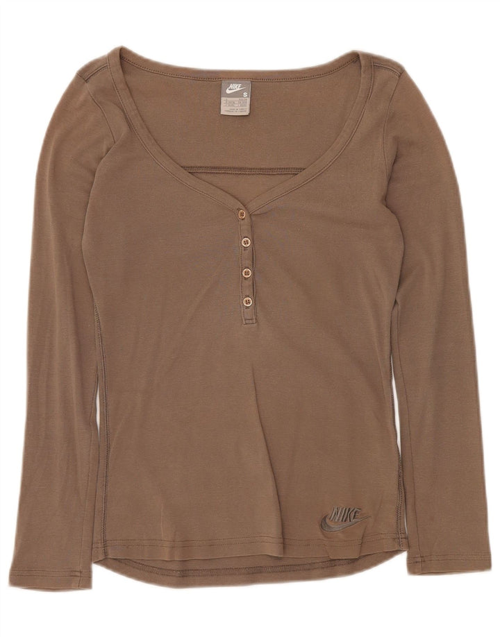 NIKE Dametop Langærmet UK 8/10 lille grå bomuld