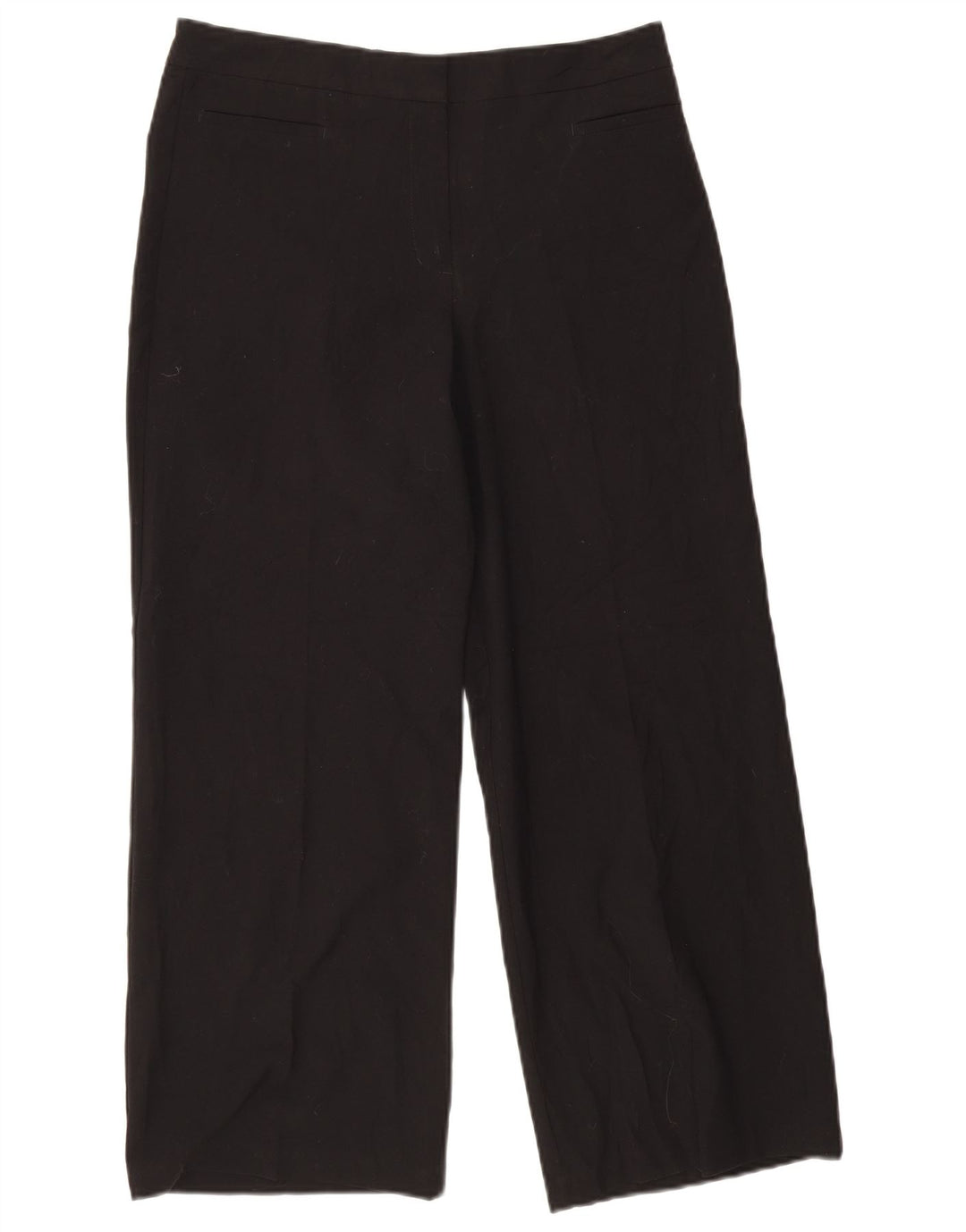 MARKS & SPENCER Dame Cropped Trousers UK 12 Medium W32 L27 Black