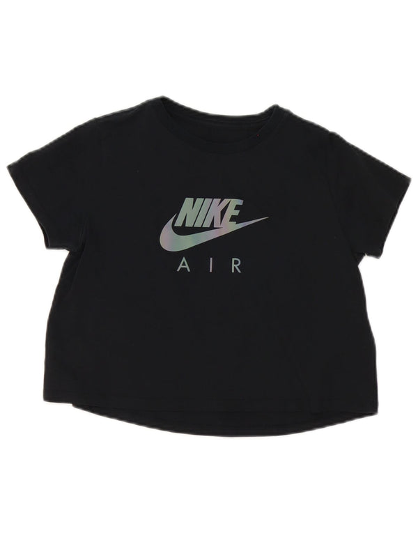 Nike piger grafisk t-shirt top 12-13 år stor sort bomuld