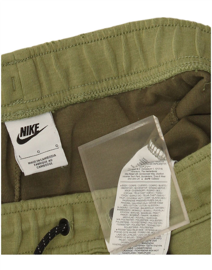 NIKE Træningsdragt bukser til mænd Joggers Large Khaki Colourblock Bomuld
