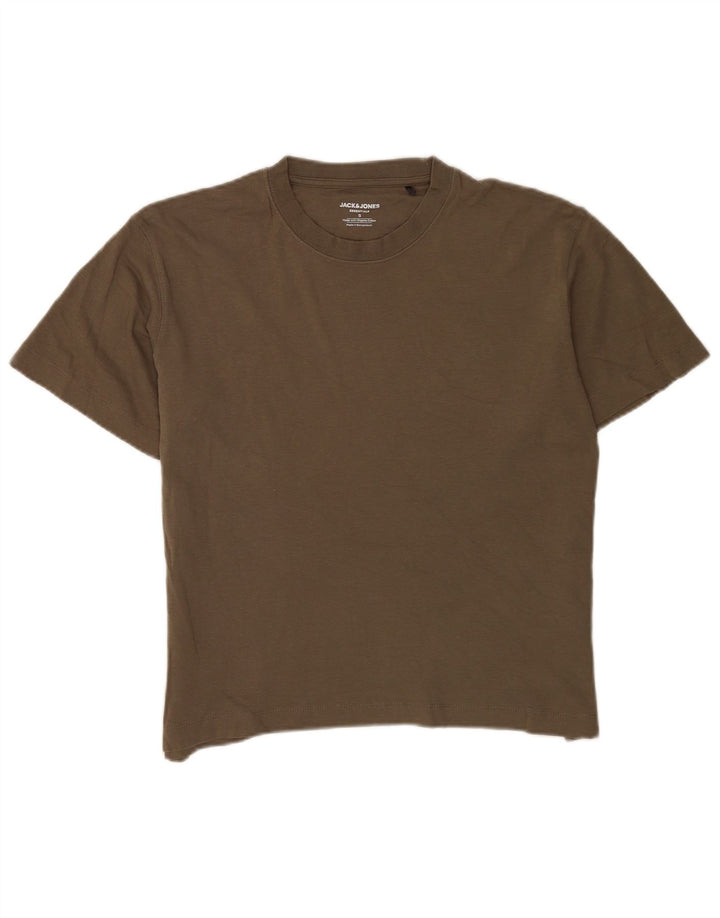 Jack & Jones Herre T-shirt Top Lille Khaki Bomuld