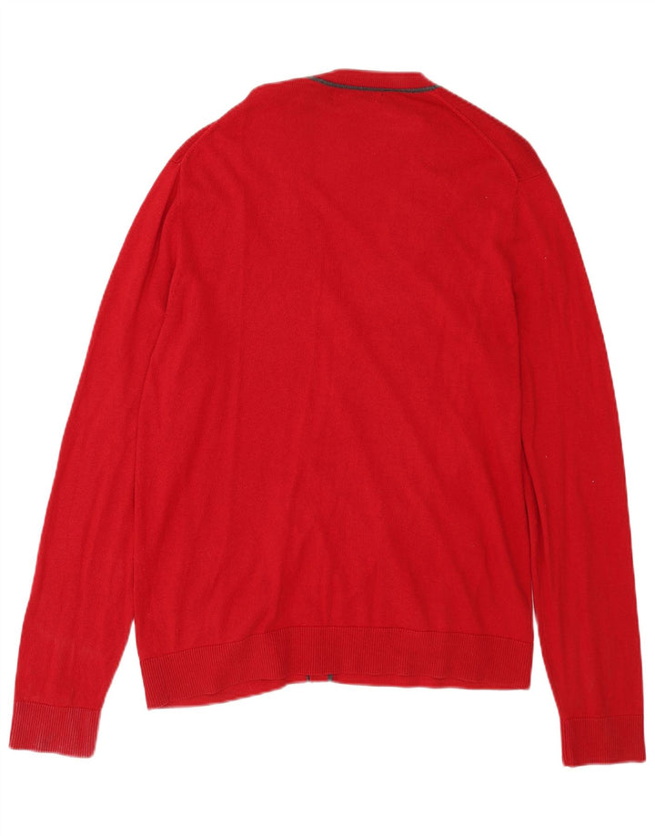 Banana Republic Herre Cardigan Sweater Stor Rød Silke