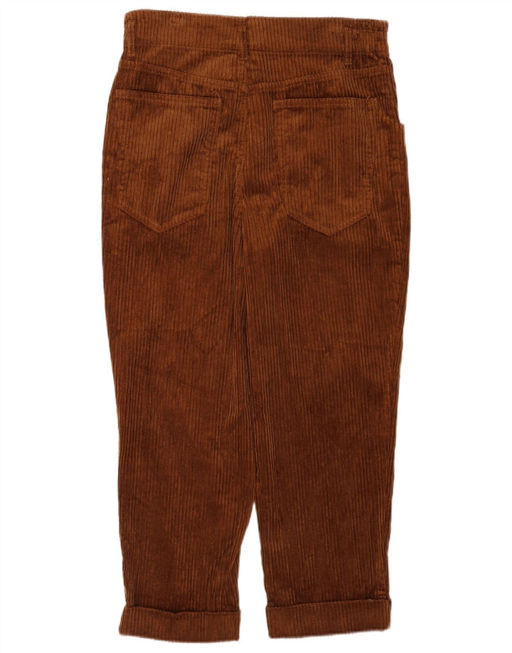 Zara Womens Crop Corduroy Bukser Medium W28 L24 Brun