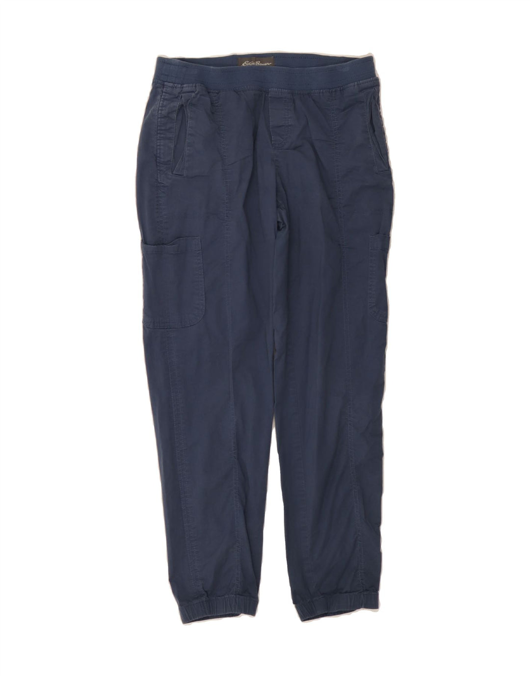 EDDIE BAUER Womens Joggers Cargo Trousers US 8 Medium W27 L27 Navy Blue Vintage Eddie Bauer and Second-Hand Eddie Bauer from Messina Hembry 